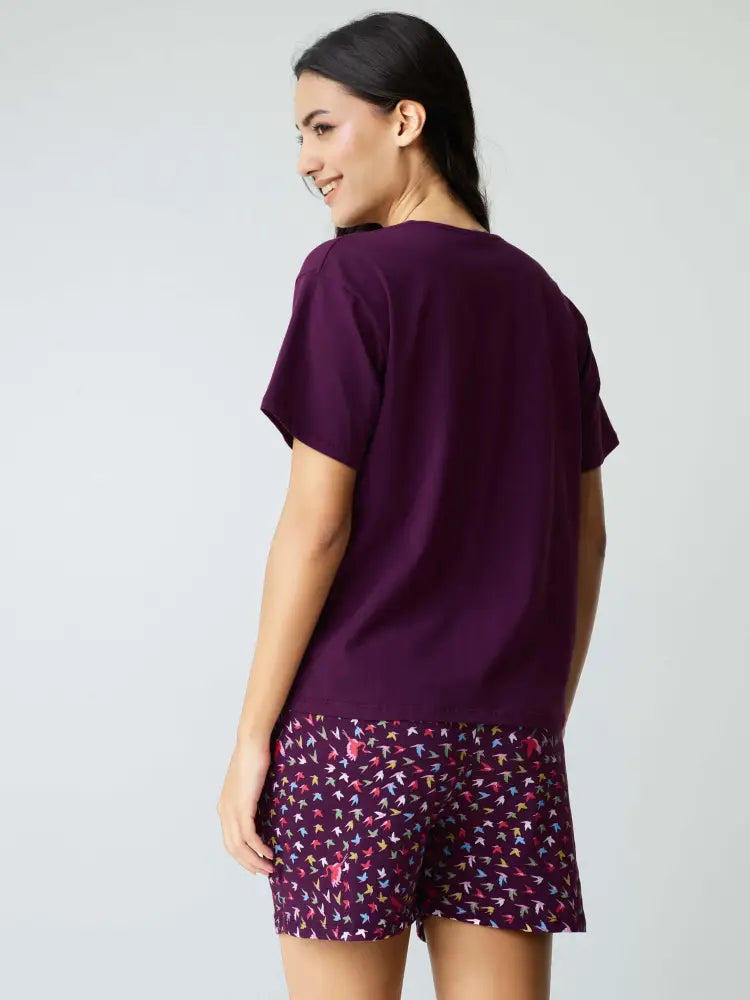 Fly Away Cotton Knits Shorts set - Short Set