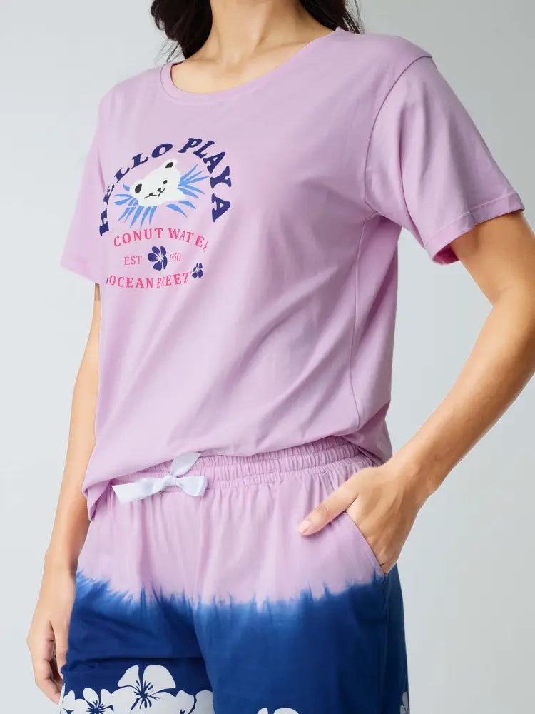 Ocean Breeze Cotton Knits Shorts set - Short Set