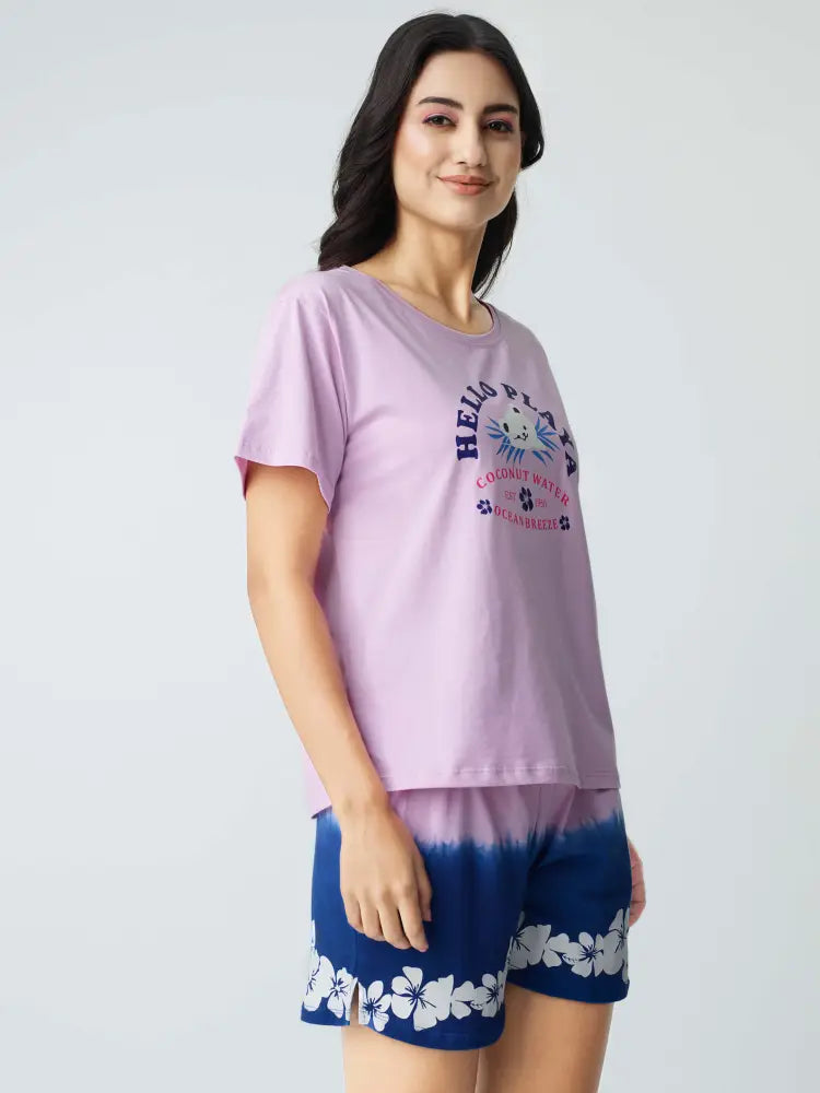 Ocean Breeze Cotton Knits Shorts set - Short Set