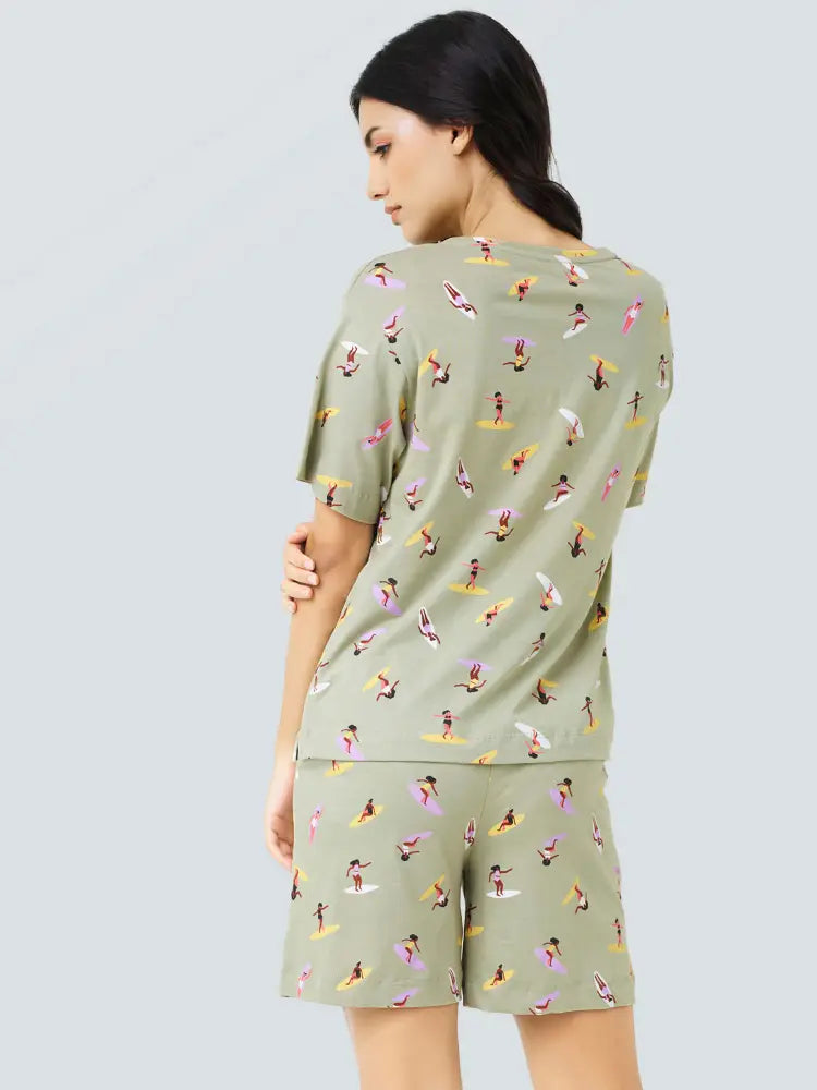 Sea Surf Cotton Knits Shorts set - Short Set