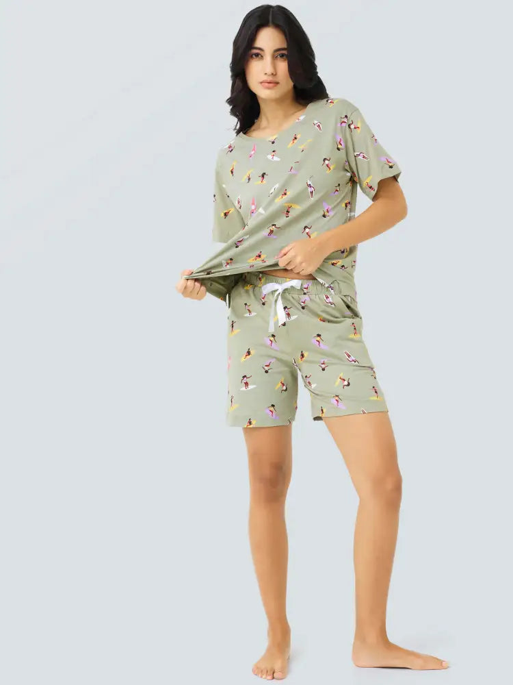 Sea Surf Cotton Knits Shorts set - Short Set
