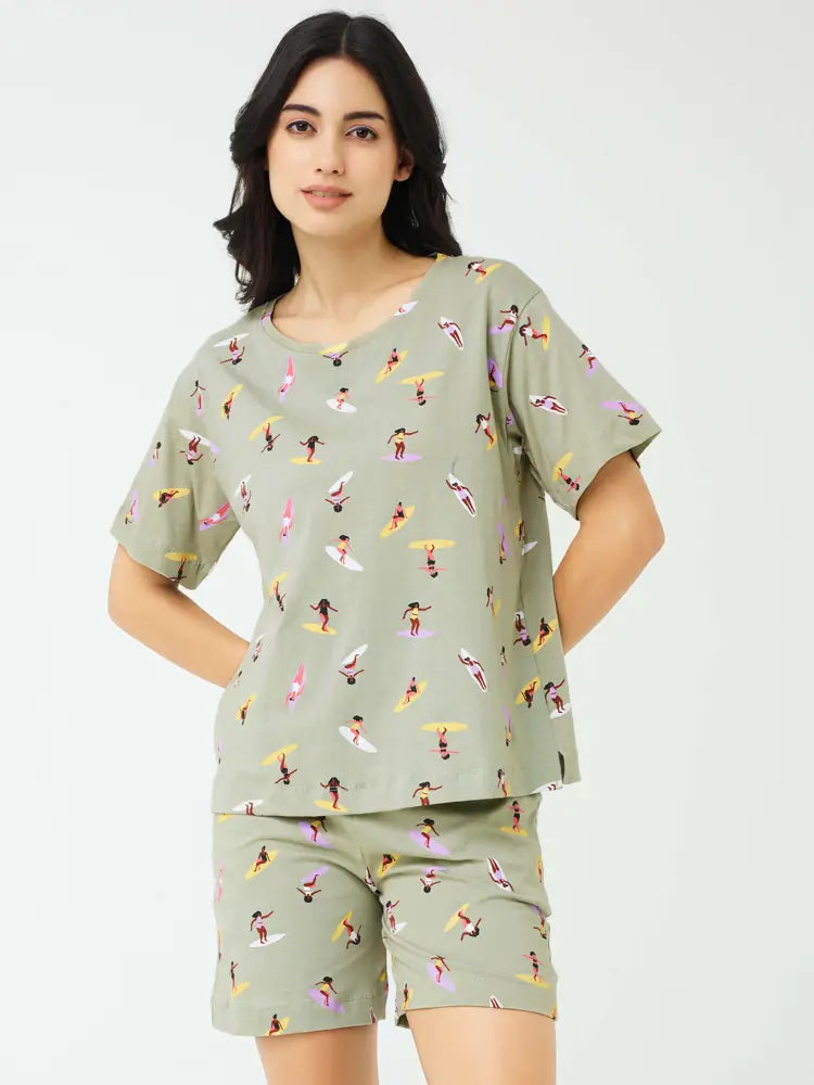 Sea Surf Cotton Knits Shorts set - Short Set