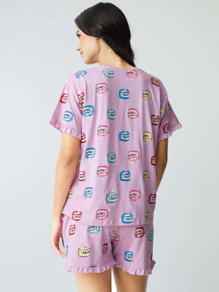 Sweet Candy Cotton Knits Shorts set - Short Set