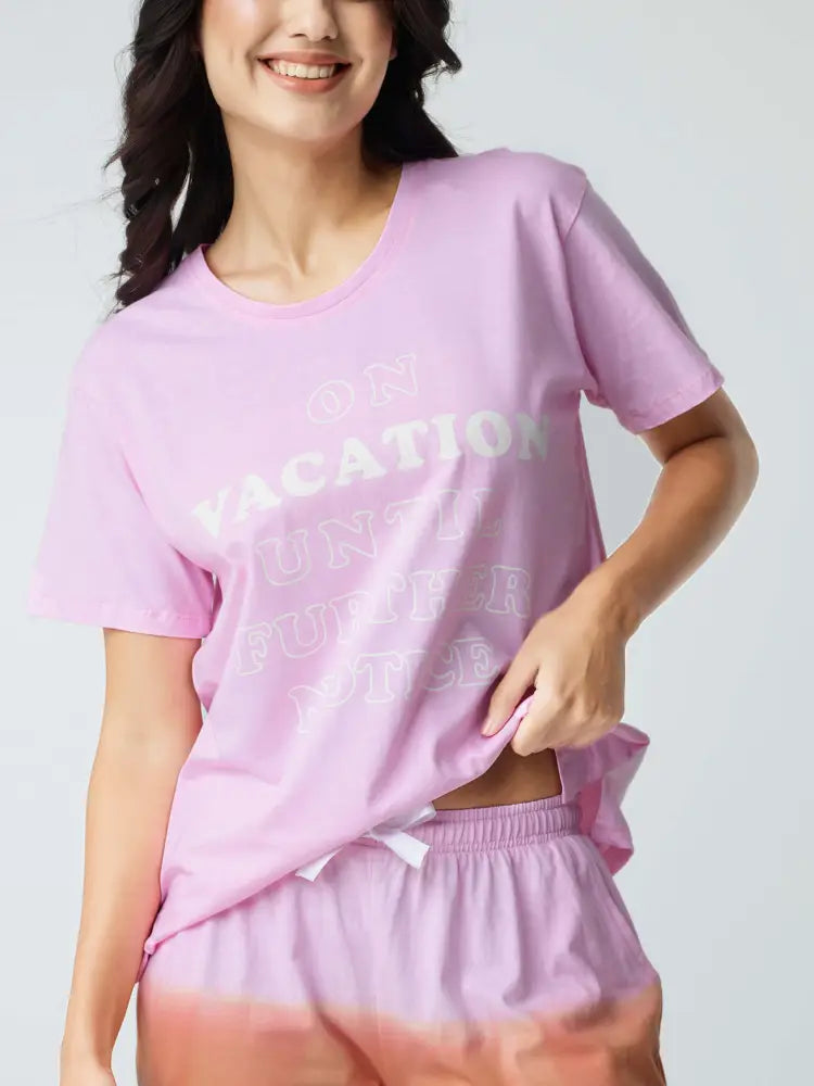 Vacation Cotton Knits Shorts set - Short Set