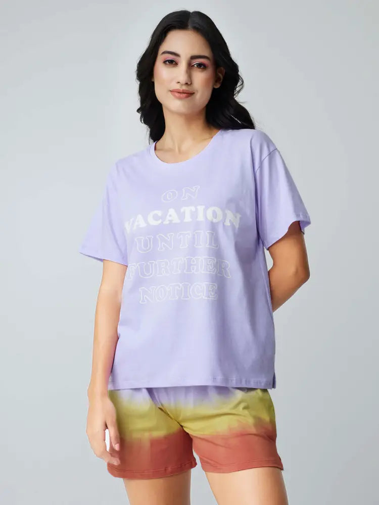 Vacation Cotton Knits Shorts set - Short Set