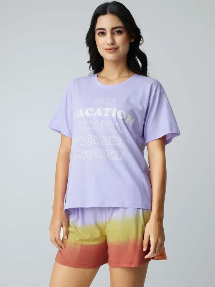 Vacation Cotton Knits Shorts set - Short Set