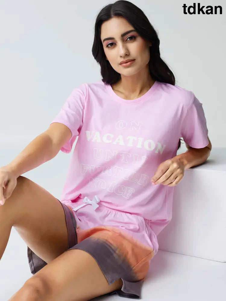 Vacation Cotton Knits Shorts set - Short Set
