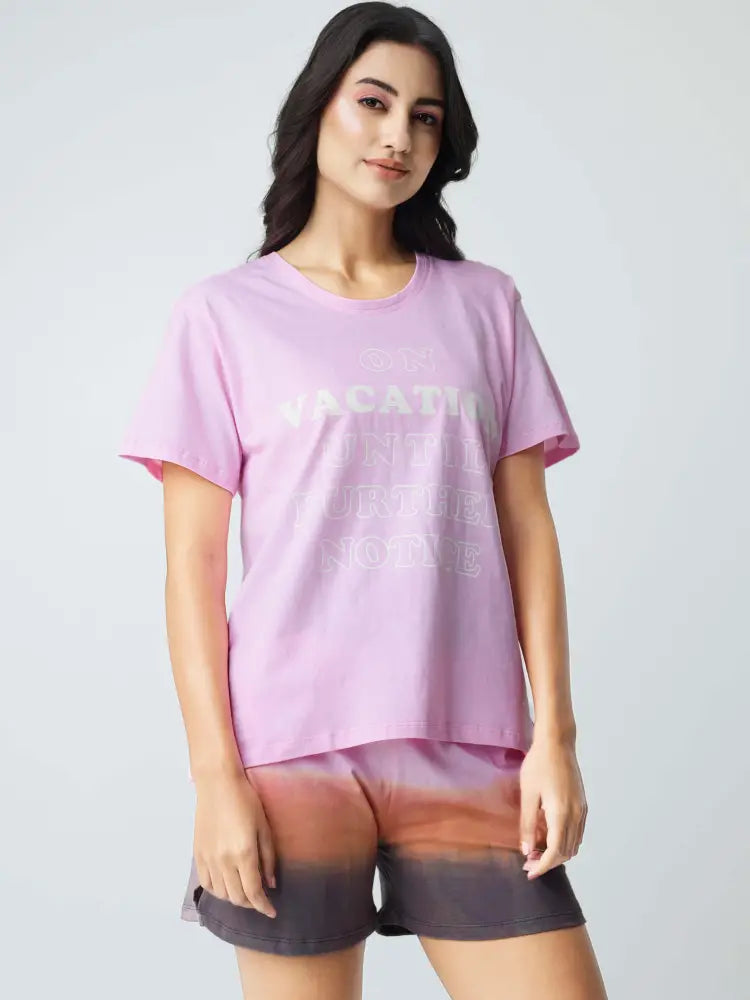 Vacation Cotton Knits Shorts set - Short Set