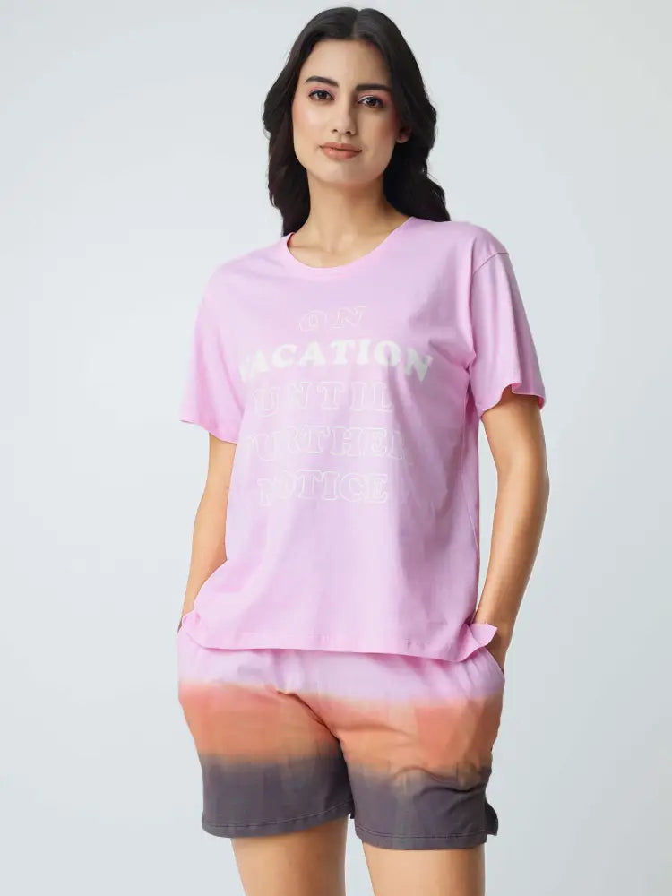 Vacation Cotton Knits Shorts set - Short Set
