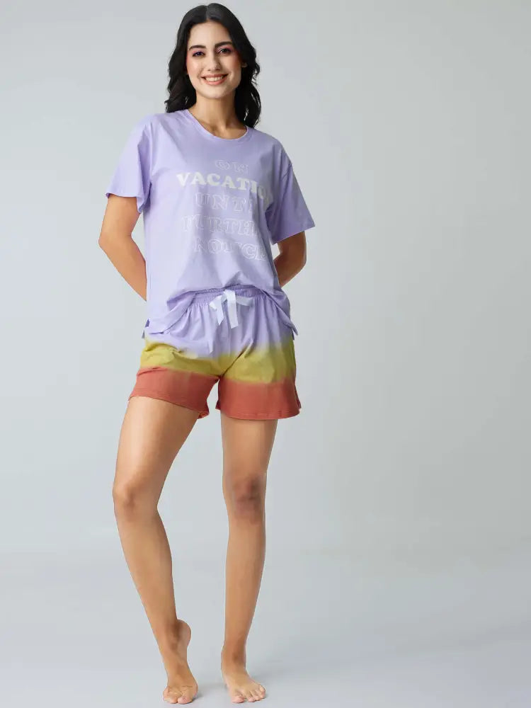 Vacation Cotton Knits Shorts set - Short Set